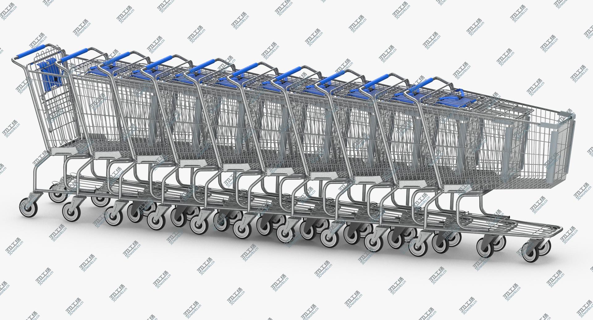images/goods_img/2021040233/Metal Shopping Carts 01 Blue Row of 10 3D/3.jpg